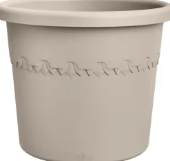 elho bloempot algarve cilindro d35 h29cm Paddenstoel beige