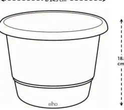 Elho bloempot Amiga 25cm tijmgroen