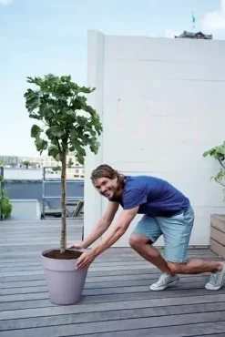 Elho bloempot Loft Urban Rond Wielen 40 cm Lavendel Lila