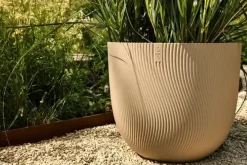 Elho bloempot Sereh 30cm paddenstoel beige