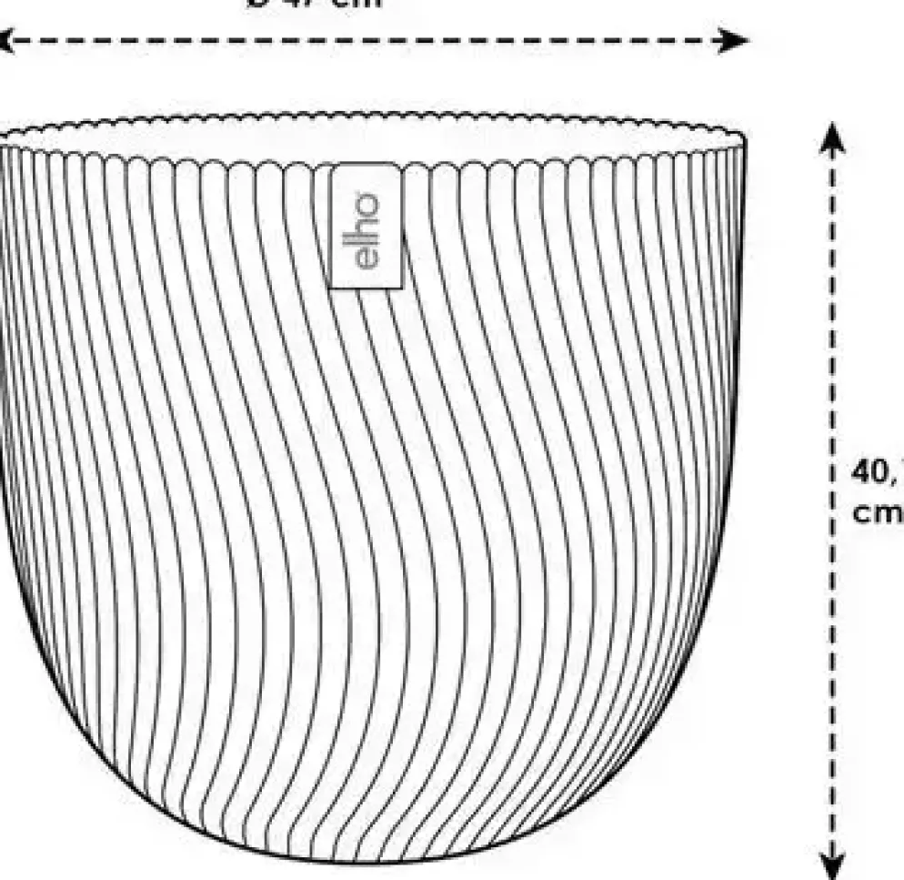 Elho bloempot Sereh 47cm scandinavisch groen
