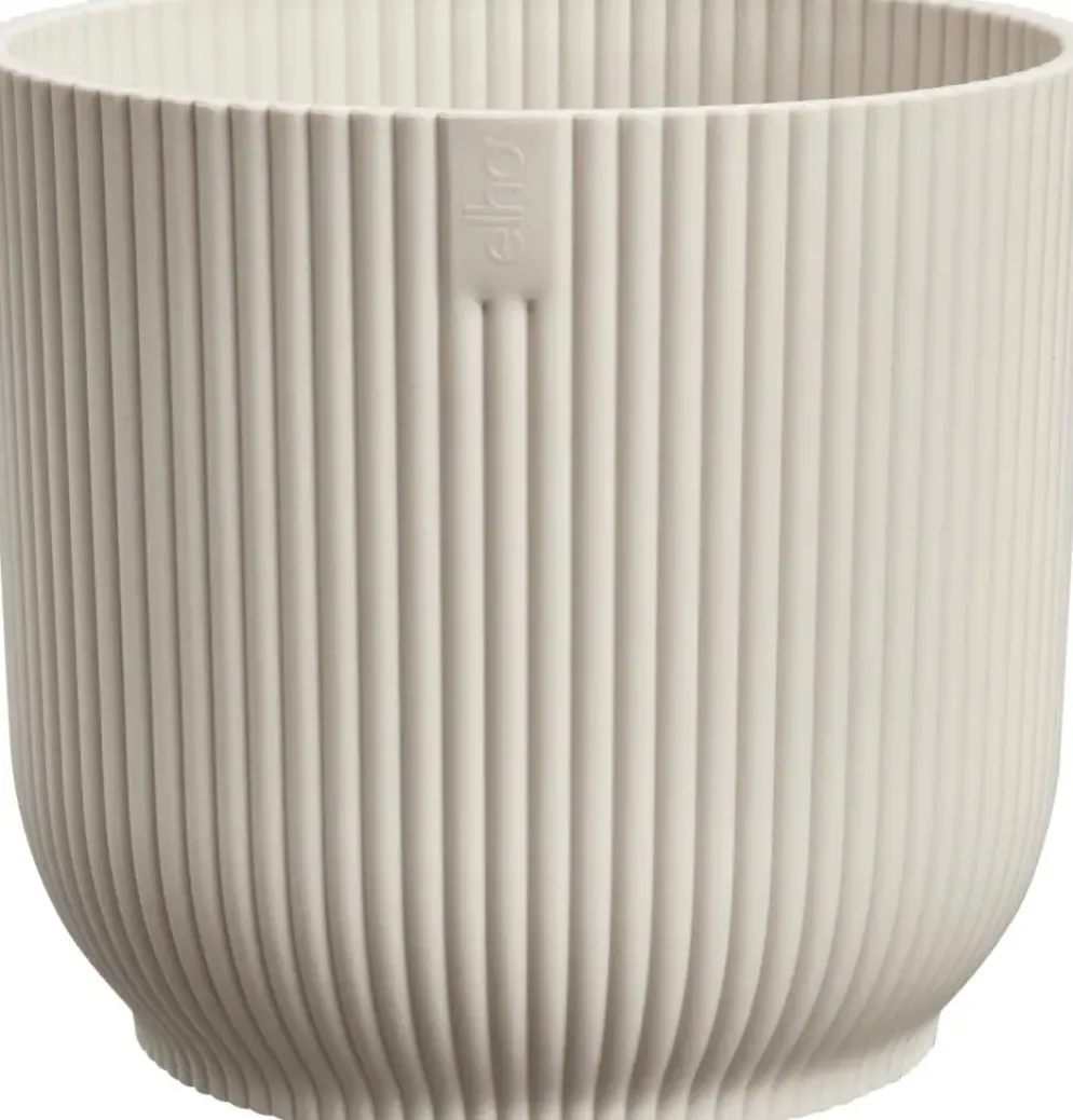 elho bloempot vibes fold rond mini d9 h9cm Linen white