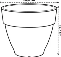 Elho bloempot Vibia Campana 20cm Pistachegroen