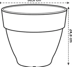 Elho bloempot Vibia Campina 30cm Pistachegroen