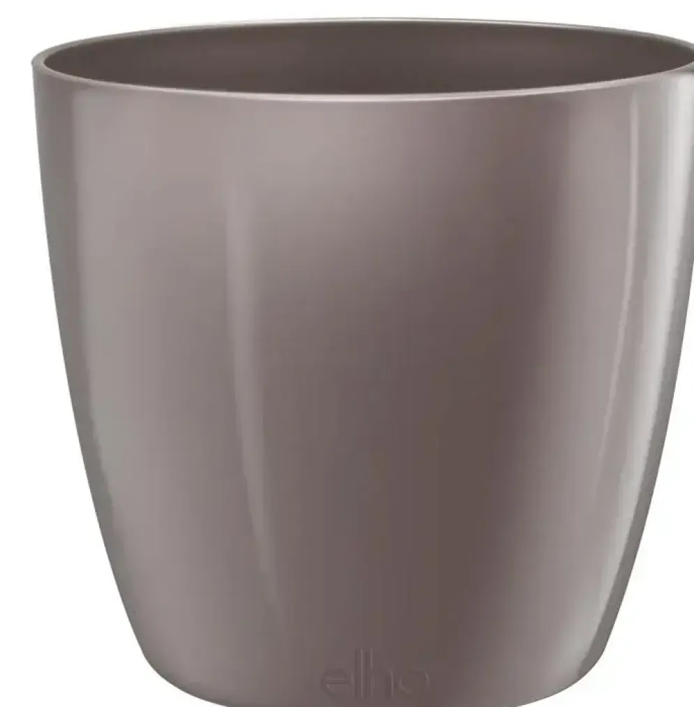 Elho brussels diamond bloempot rond 16 cm oyster pearl