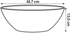Elho brussels diamond bloempot ovaal 36 cm wit