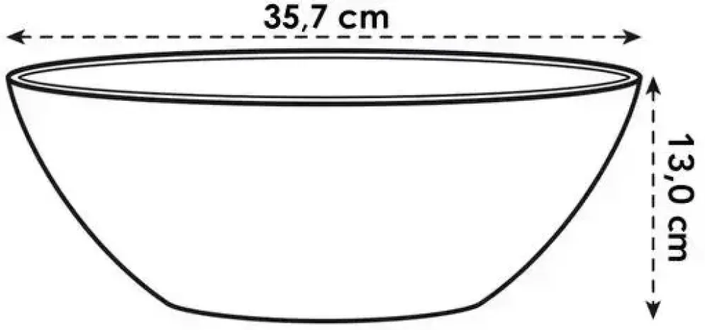 Elho brussels diamond bloempot ovaal 36 cm wit