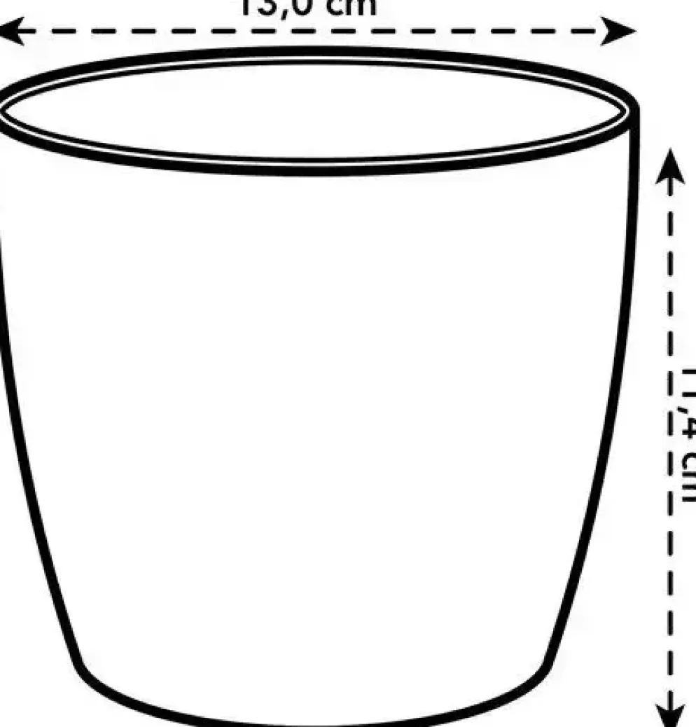 Elho brussels mini bloempot rond 12,5 cm antraciet
