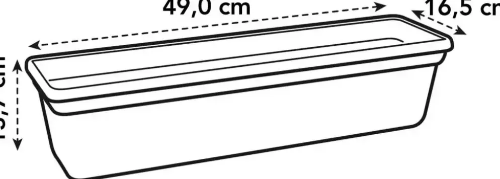 Elho green basics balkonbak 50 cm blad groen
