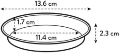 Elho green basics schotel 14 cm transparant
