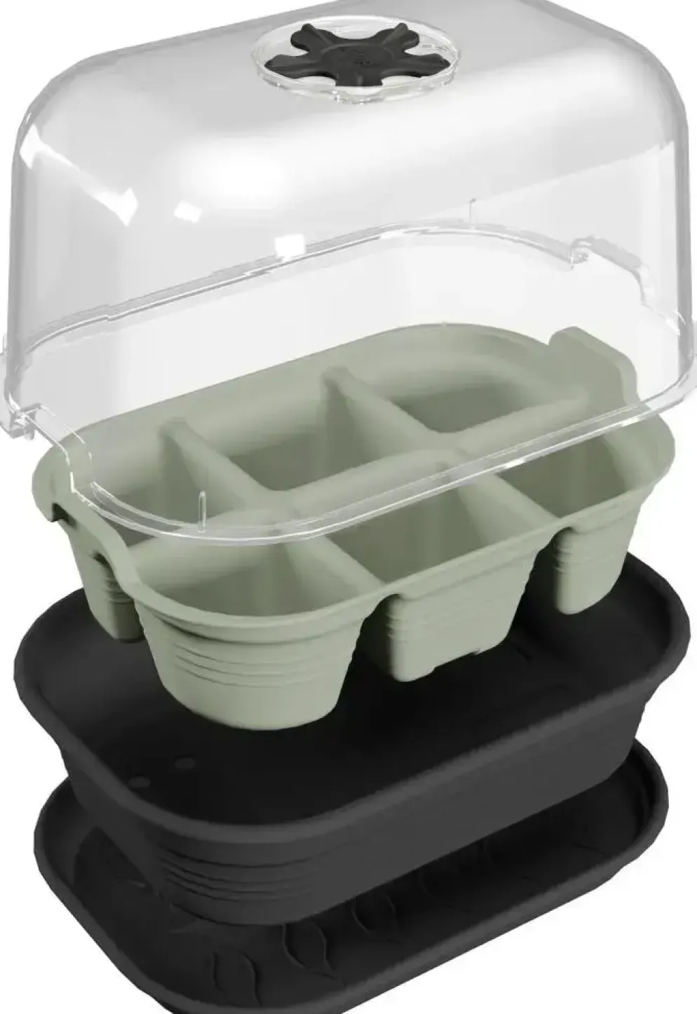 Elho Green Basics zaaitray 22cm steengroen