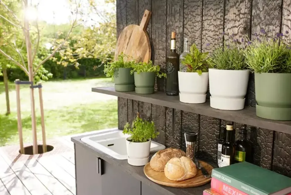 Elho Greenville bloempot 30 cm wit