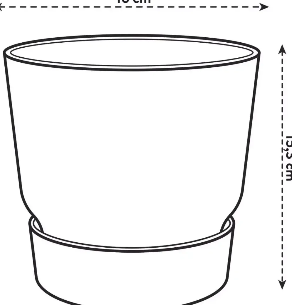 Elho Greenville bloempot 16 cm wit
