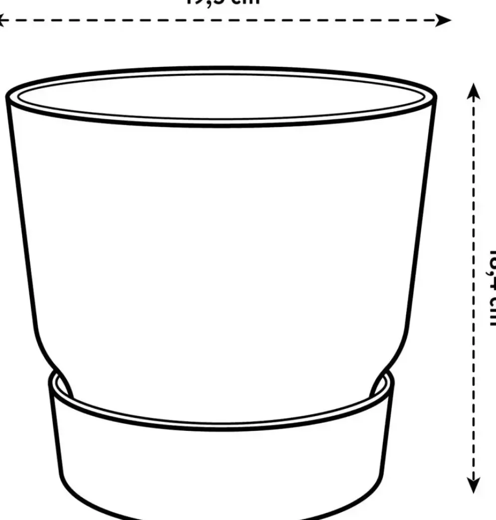 Elho Greenville bloempot 20 cm wit