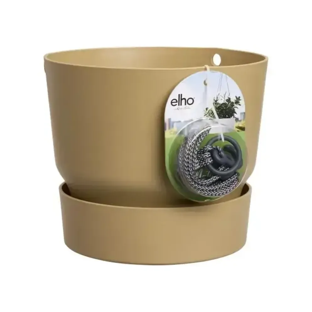 Elho Greenville Hangschaal kunststof 24 cm Goudkleurig Zand