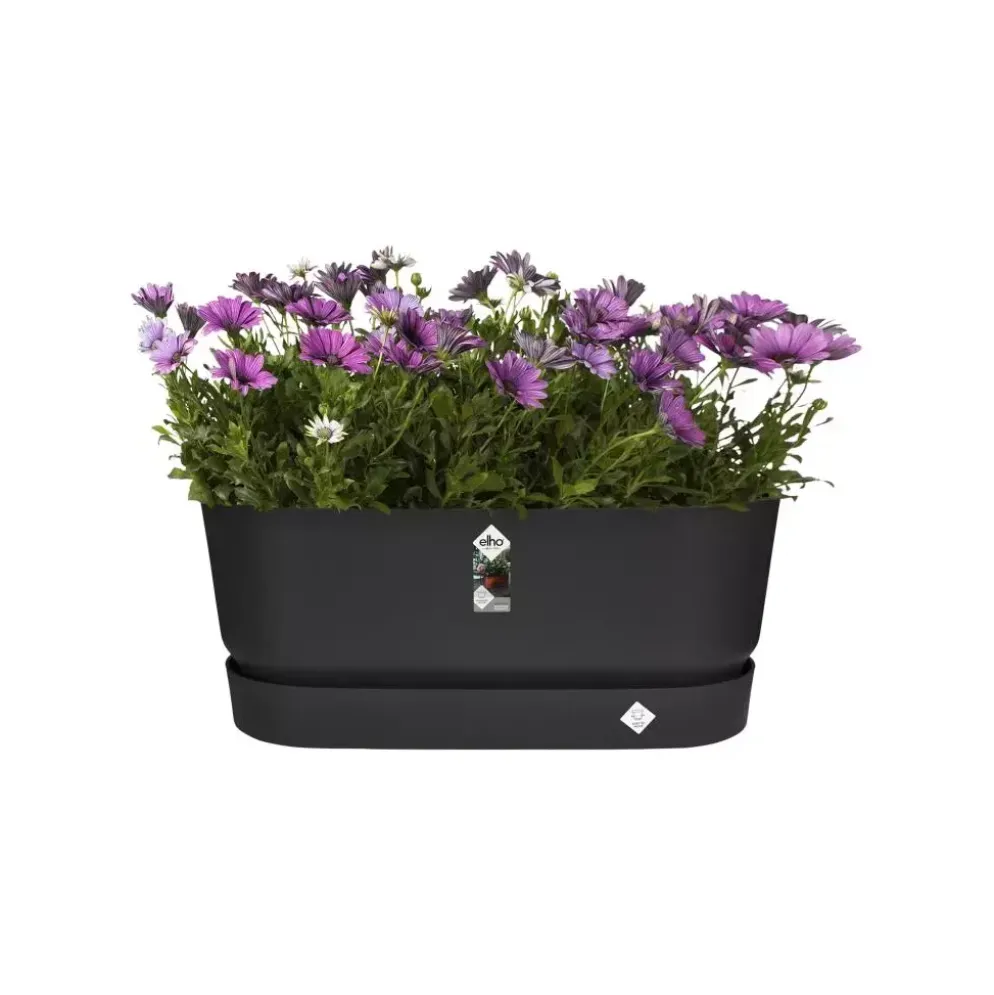 Elho Greenville terrace Trough kunststof bloembak 80 living black