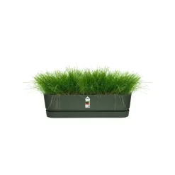 Elho Greenville Trough Long kunststof bloembak 70 cm blad groen
