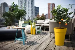 Elho loft urban bloempot rond hoog 35 cm oker