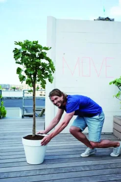 Elho loft urban rond weels bloempot 50 cm wit