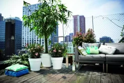 Elho loft urban rond weels bloempot 50 cm wit