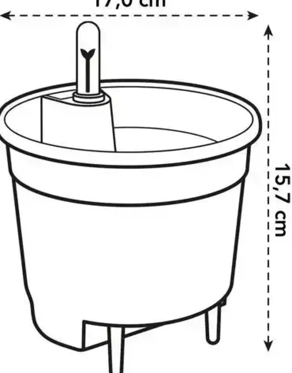 Elho Self-watering Insert Waterreservoir 17 cm living black