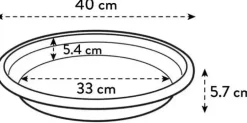 Elho universele schotel rond 40cm antraciet