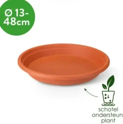 Elho universele schotel rond 35 cm antraciet