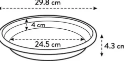 Elho universele schotel rond 30 cm terra
