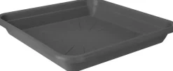 Elho universele schotel vierkant 20 cm antraciet