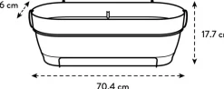 Elho Vibia Campana balkonbak Allin1 70 cm antraciet