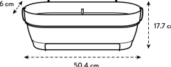 Elho Vibia Campana balkonbak Allin1 50 cm zijde wit