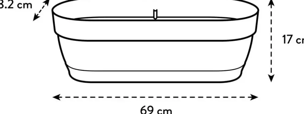 Elho Vibia Campana balkonbak 70cm antraciet