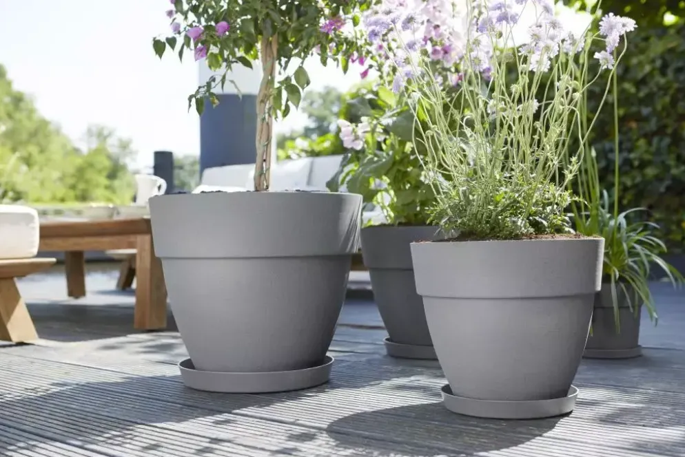 Elho Vibia Campana bloempot rond 35 cm living concrete