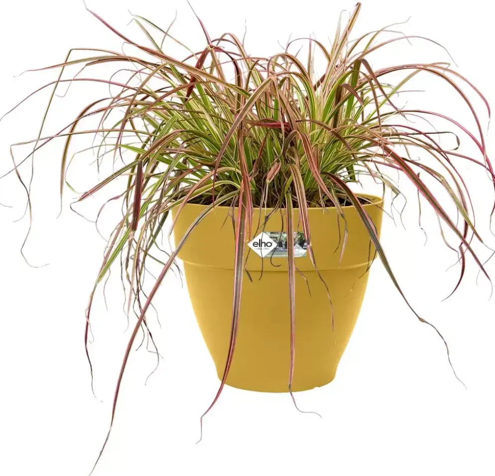 Elho Vibia Campana bloempot rond 35 cm honinggeel