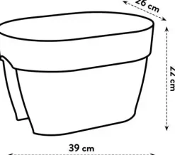 Elho Vibia Campana flower bridge 40 cm honinggeel