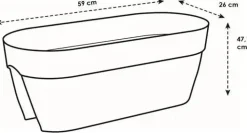 Elho Vibia Campana flower bridge 60 cm antraciet