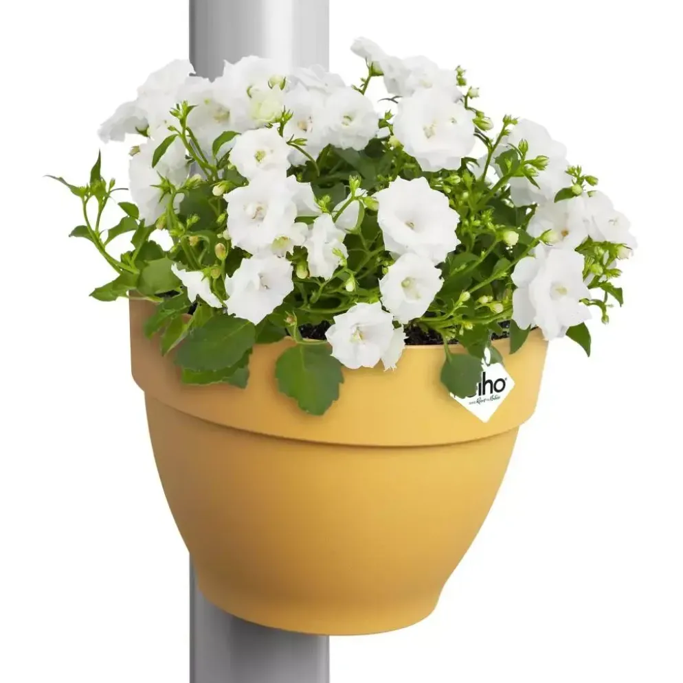 Elho Vibia Campana regenpijp bloempot 21x16cm honing geel