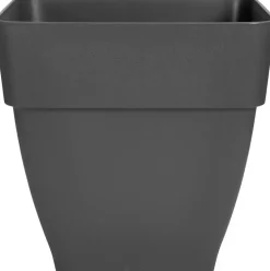 Elho Vibia Campana vierkant kunststof plantenbak 37x37 cm antraciet