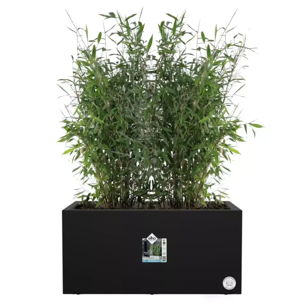 Elho Vivo Next plantenbak met wieltjes 80cm living black