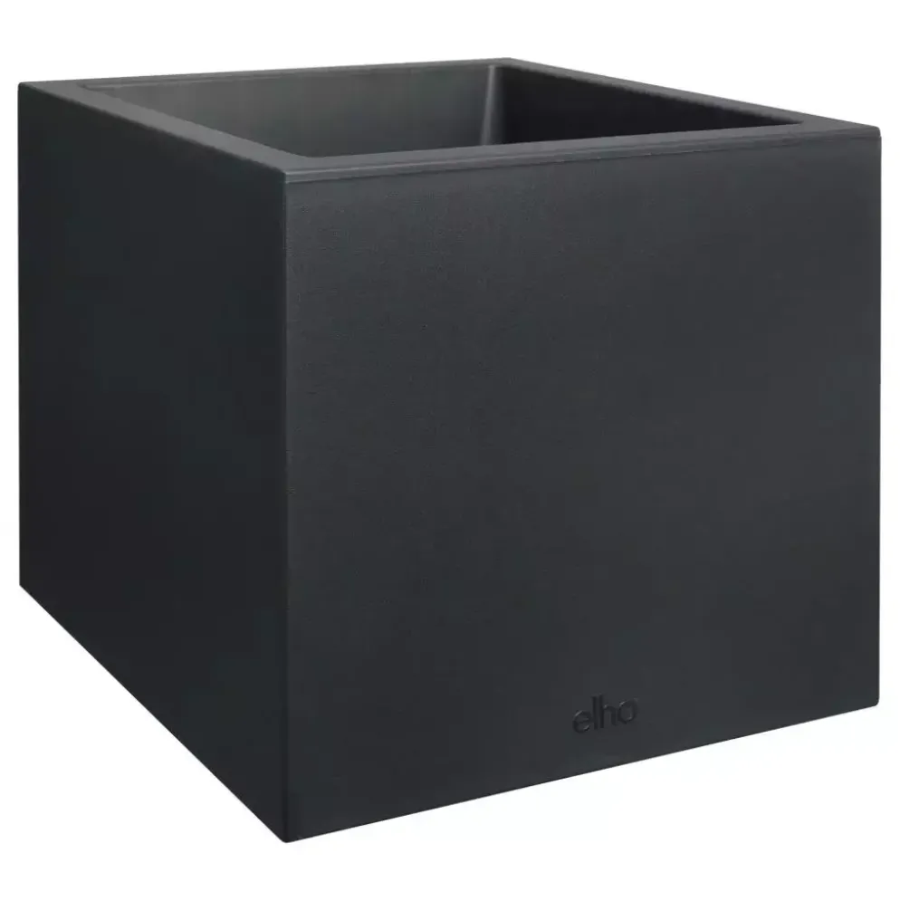 Elho Vivo next vierkant plantenbak met wielen 30cm living black