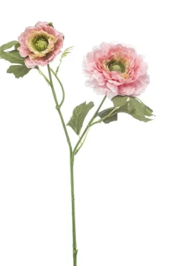 Emerald kunsttak ranonkel 47cm roze