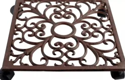Esschert Design plantentrolley vierkant gietijzer 28,1 cm