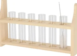 Esschert Design reageerbuisstandaard M – 6 glazen buisjes