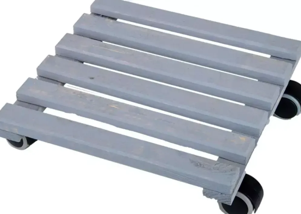 Esschert Design trolley grijs vierkant indoor