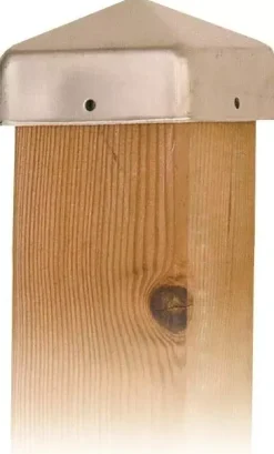 Eurofix paalkap piramide 91x91 mm rvs