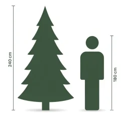 Everlands Berlin fir grote kunstkerstboom zwart 240cm