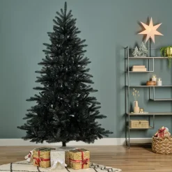 Everlands Berlin fir kunstkerstboom zwart 210cm