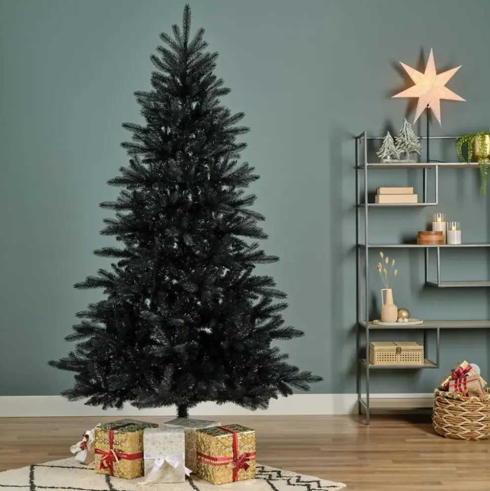 Everlands Berlin fir kunstkerstboom zwart 210cm