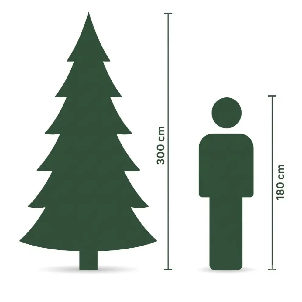 Everlands Grandis fir grote kunstkerstboom groen 300cm