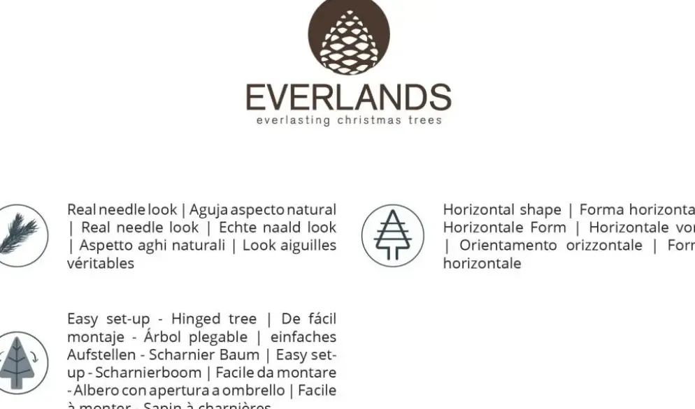 Everlands Grandis fir grote kunstkerstboom groen 450cm